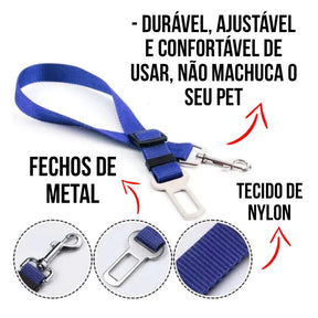 Cinto de Segurança Pet Ajustável - Luna Fashion Style - 