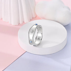 Anillo Arcoíris Elegancia - Plata 925 con Circonita en Forma de Gota de Agua