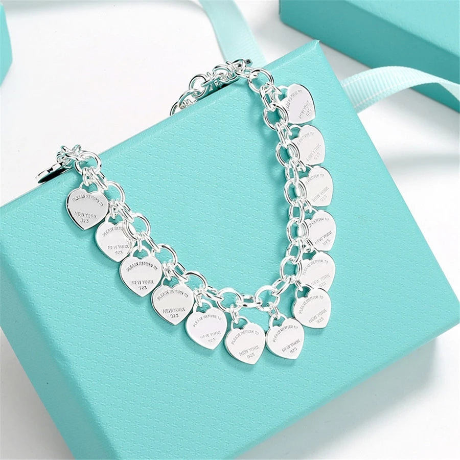 Pulseira LoveCharm - Prata 925 com Pingente de Amor