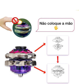 Conjunto Beyblade Com Lançador de Alta Qualidade - Luna Fashion Style - beyblade conjunto