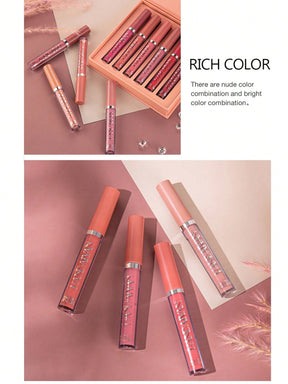 Conjunto de 6 Batons Líquidos Matte | à Prova D’Água - Luna Fashion Style - 