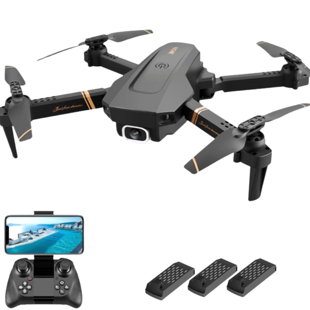 Drone Profissional Quadcopter Com Wifi e Controle Remoto - Luna Fashion Style - Eletrônicos