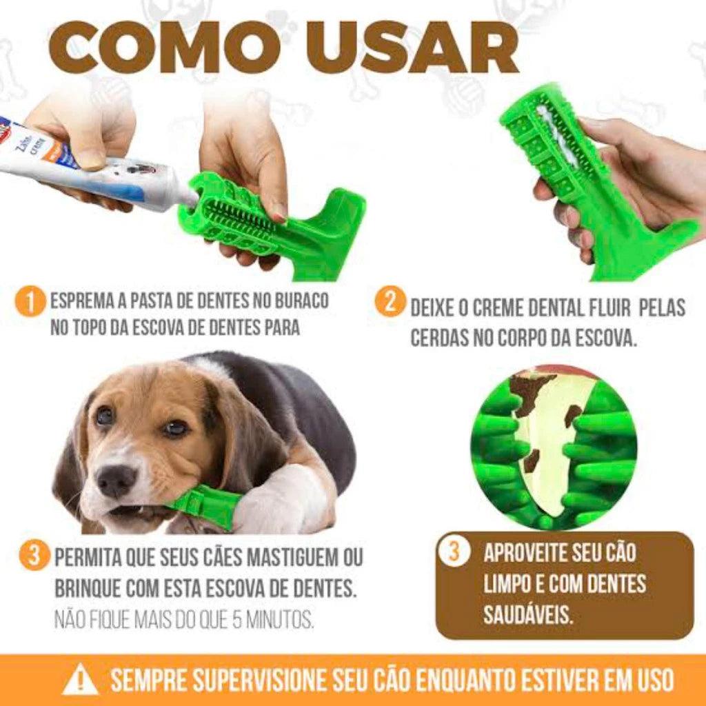 Escova Dente Pet Clean | Remove Tártaro - Luna Fashion Style - 