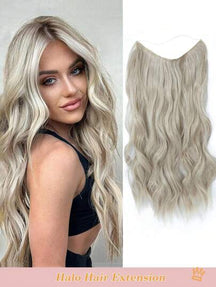 Extensões de Cabelo Ondeado Encaracolado Halo com Fio Invisível - Luna Fashion Style - 