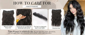 Extensões de Cabelo Ondeado Encaracolado Halo com Fio Invisível - Luna Fashion Style - 