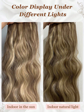 Extensões de Cabelo Ondeado Encaracolado Halo com Fio Invisível - Luna Fashion Style - 