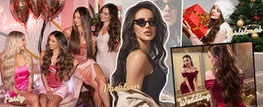 Extensões de Cabelo Ondeado Encaracolado Halo com Fio Invisível - Luna Fashion Style - 