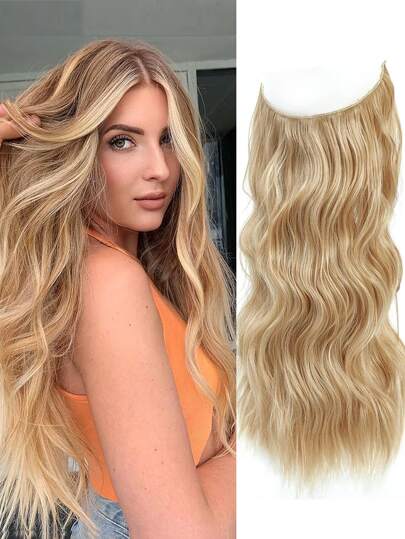 Extensões de Cabelo Ondeado Encaracolado Halo com Fio Invisível - Luna Fashion Style - 