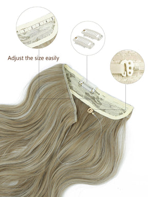 Extensões de Cabelo Ondeado Encaracolado Halo com Fio Invisível - Luna Fashion Style - 