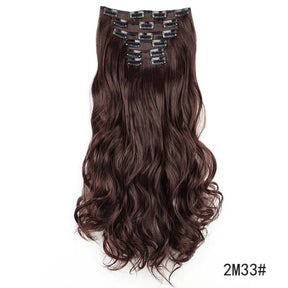 Extensões de Cabelo Sintético Ondulado com 16 Presilhas - Luna Fashion Style - 