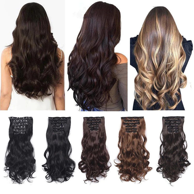 Extensões de Cabelo Sintético Ondulado com 16 Presilhas - Luna Fashion Style - 