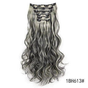 Extensões de Cabelo Sintético Ondulado com 16 Presilhas - Luna Fashion Style - 