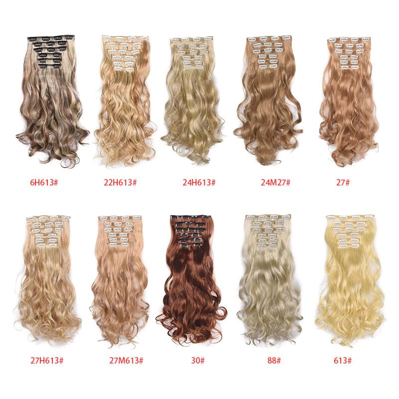 Extensões de Cabelo Sintético Ondulado com 16 Presilhas - Luna Fashion Style - 