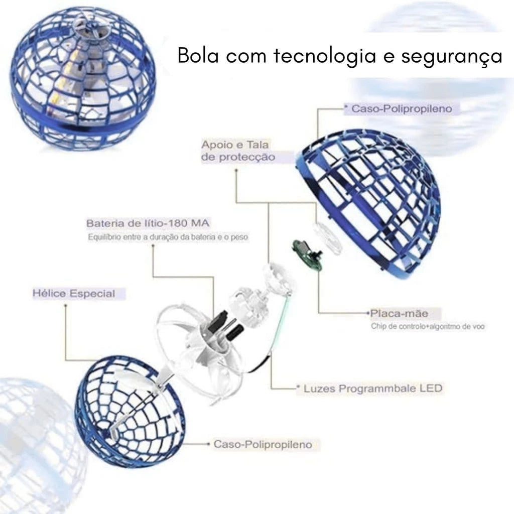 BOLA MÁGICA Voadora com LED™️🛸 | Estilo Boomerang • Brinquedo Infantil