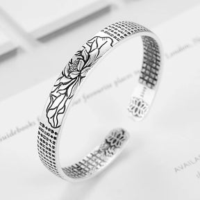 Pulsera SilverZen - Plata 925 ajustable con escrituras budistas