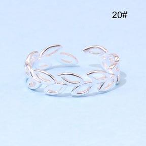 Anel Feminino Ajustável De Prata Pura 925 Legítima Original Vários Modelos Moda Feminina 8