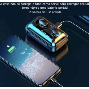 Fone De Ouvido M10 Sem Fio TWS Estéreo Com Carregador Power - Luna Fashion Style - 