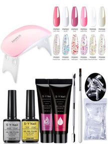 Kit Completo de Nail Art com Gel UV e Polygel Acrílico - Luna Fashion Style - 