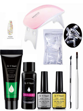 Kit Completo de Nail Art com Gel UV e Polygel Acrílico - Luna Fashion Style - 