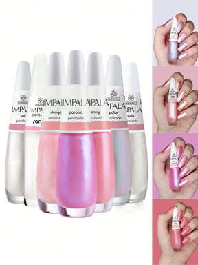 Kit de Esmaltes Perolados Impala | 7 Cores Brilhantes - Luna Fashion Style - 