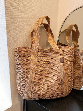 Nova Bolsa de Praia Trançada Elegante - Luna Fashion Style - 