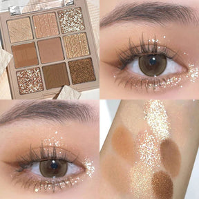 Paleta de Sombras 9 Cores | Tons Terrosos - Luna Fashion Style - 