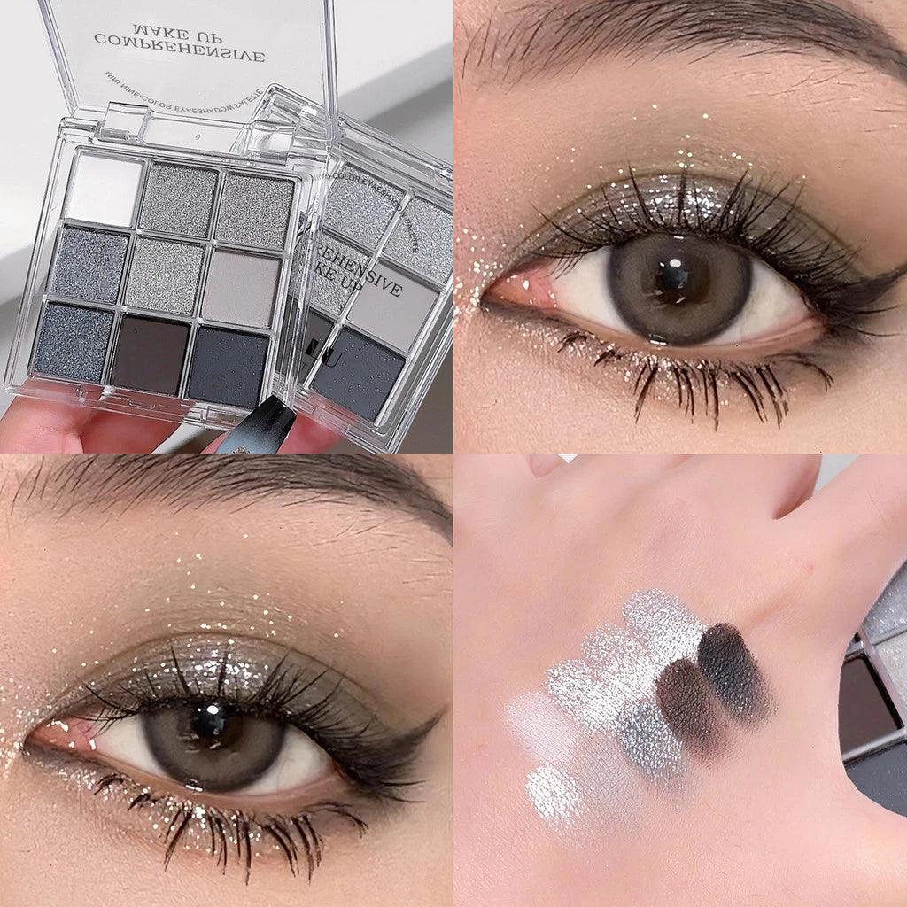 Paleta de Sombras com 9 Cores | Brilhante e Estilosa - Luna Fashion Style - 