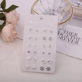 Conjunto SilverWeek: 7 pares de pendientes para mujer en plata 925