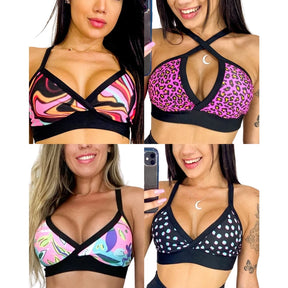 Kit c/ 3 Tops Fitness | Conforto, Sustentação e Estilo