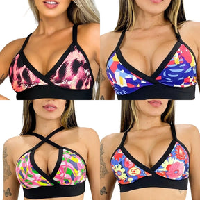 Kit c/ 3 Tops Fitness | Conforto, Sustentação e Estilo
