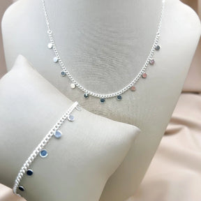 Grumet Kit - Choker Necklace and Bracelet Plated in 18K Gold and 925 Silver