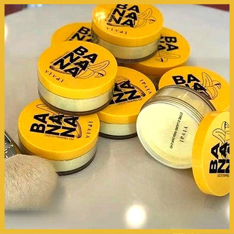 Pó Banana Translúcido Vivai  – Acabamento Aveludado, Antibrilho, Fixador de Maquiagem