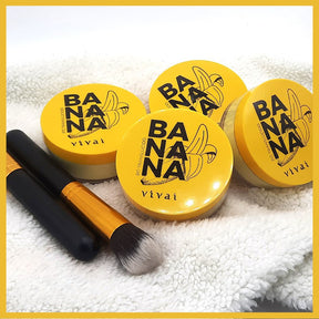 Pó Banana Translúcido Vivai  – Acabamento Aveludado, Antibrilho, Fixador de Maquiagem