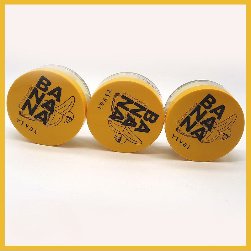Pó Banana Translúcido Vivai  – Acabamento Aveludado, Antibrilho, Fixador de Maquiagem