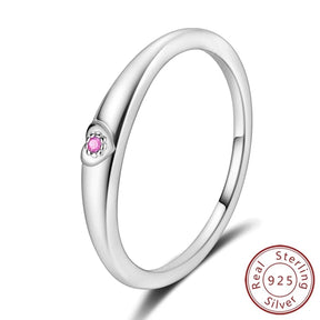 Anillo Arcoíris Elegancia - Plata 925 con Circonita en Forma de Gota de Agua