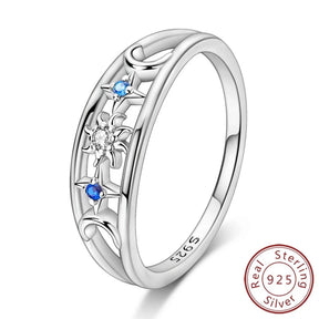 Anillo Arcoíris Elegancia - Plata 925 con Circonita en Forma de Gota de Agua