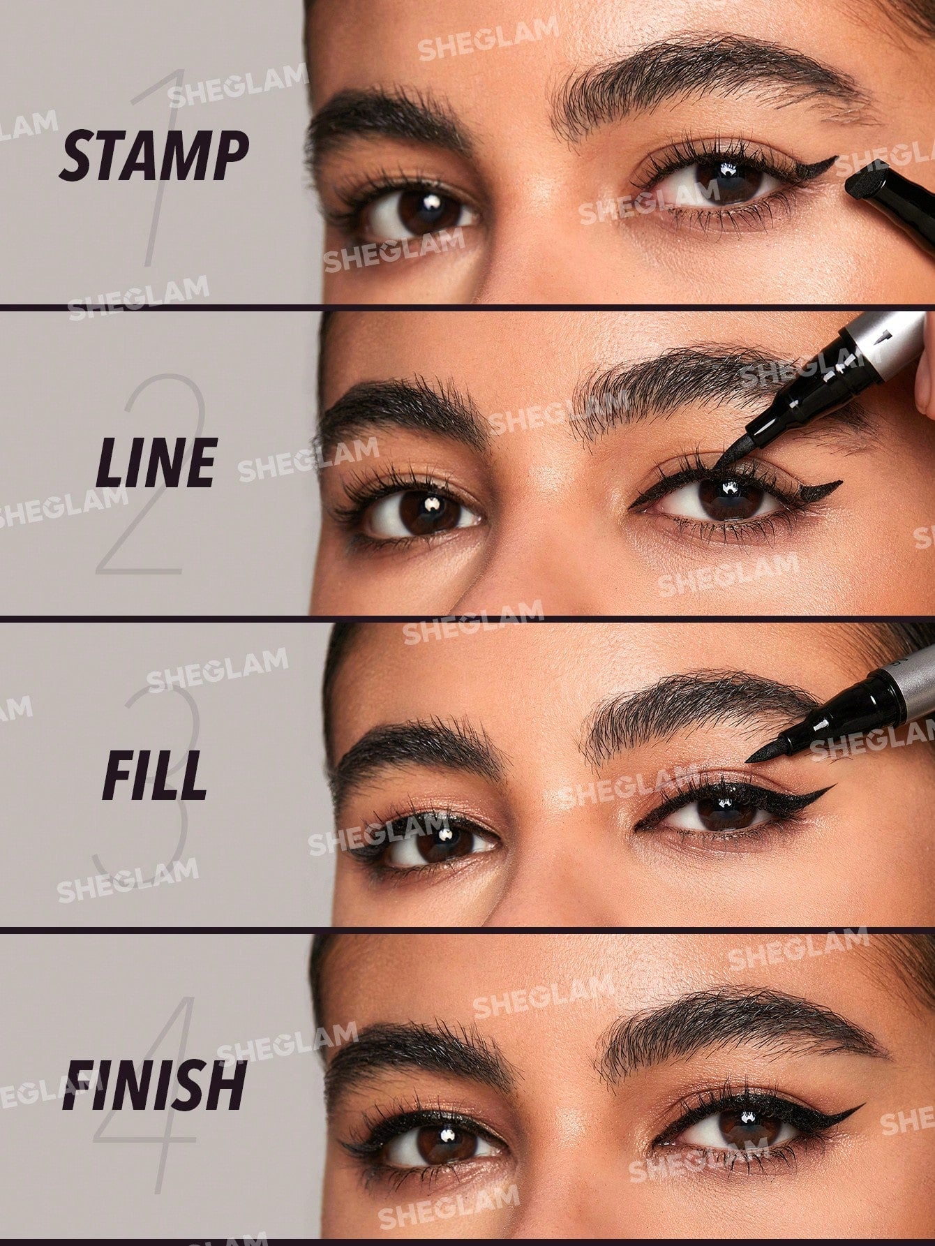 SHEGLAM Duo De Delineador | À Prova D'água - Luna Fashion Style - 